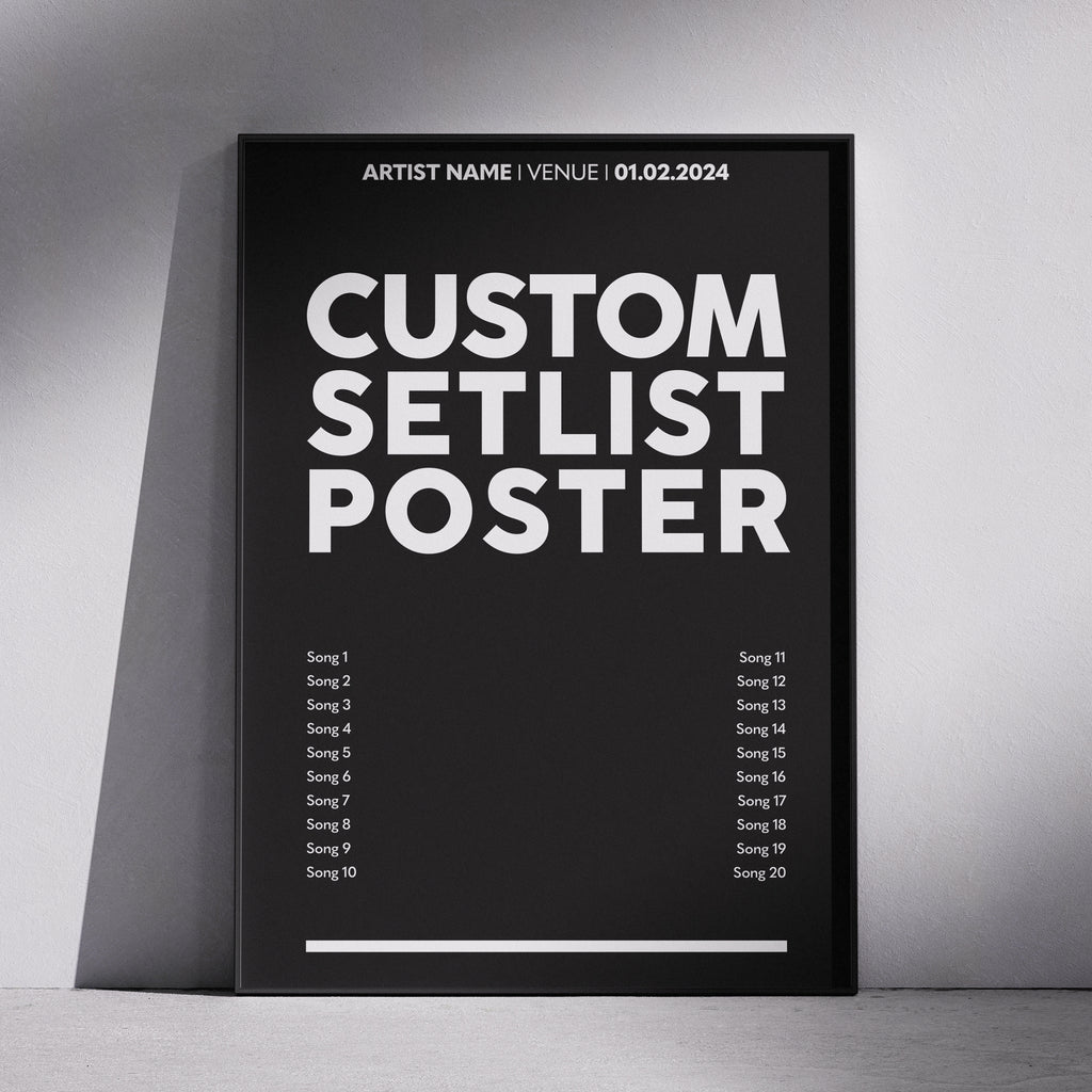 Custom Concert Setlist Poster